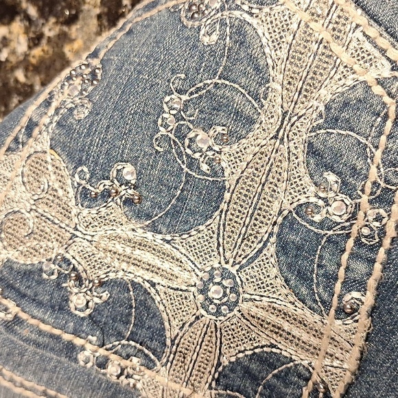 q Code Bleu Women's Blue capris  Jeans size 20W - Picture 6 of 6